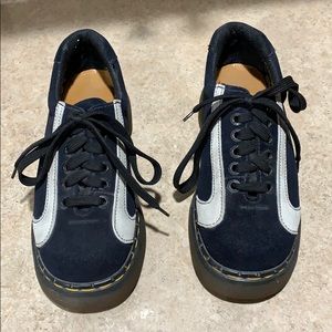 Dr Martens blue & white lace up shoe